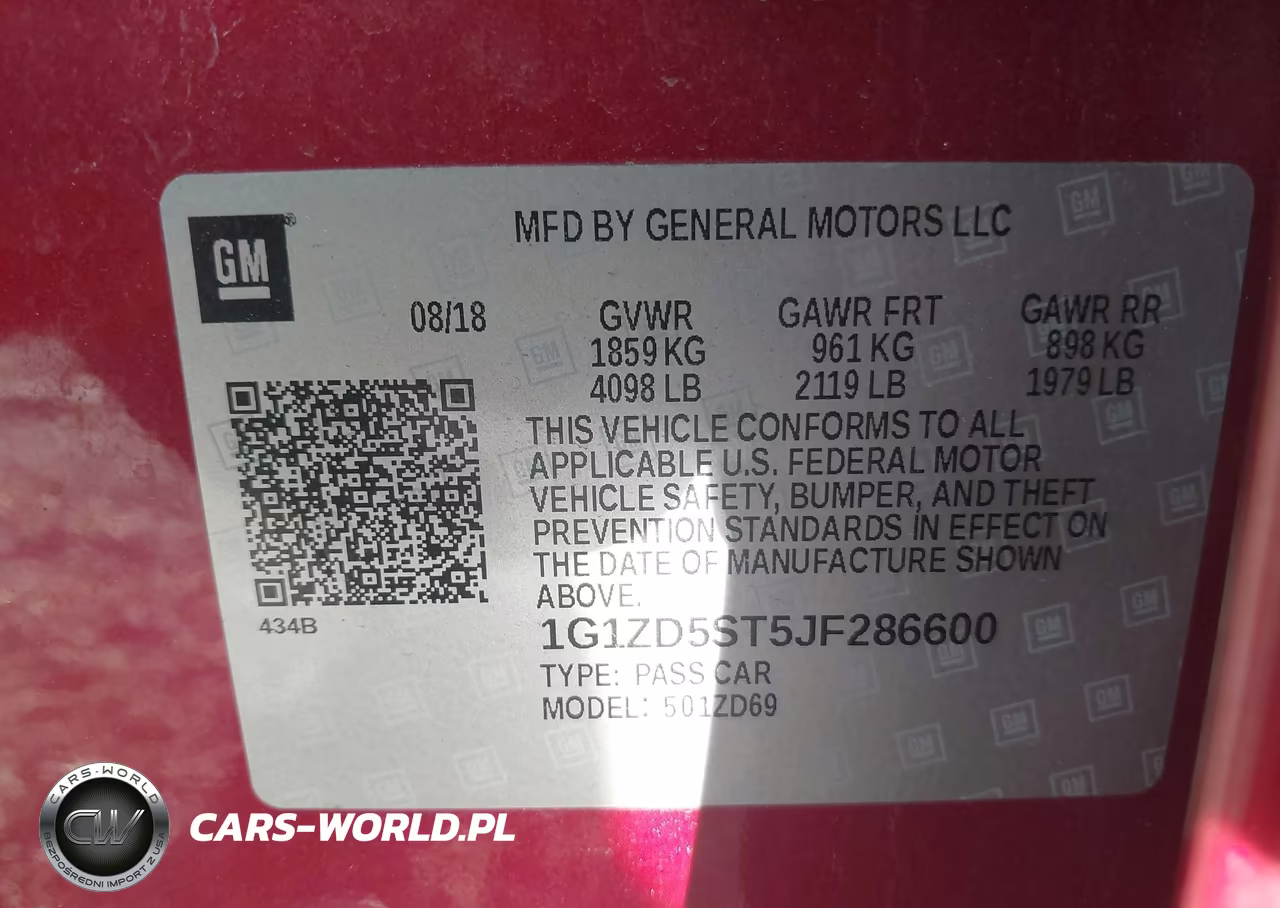 2018 Chevrolet Malibu Lt VIN:1G1ZD5ST5JF286600 - 9