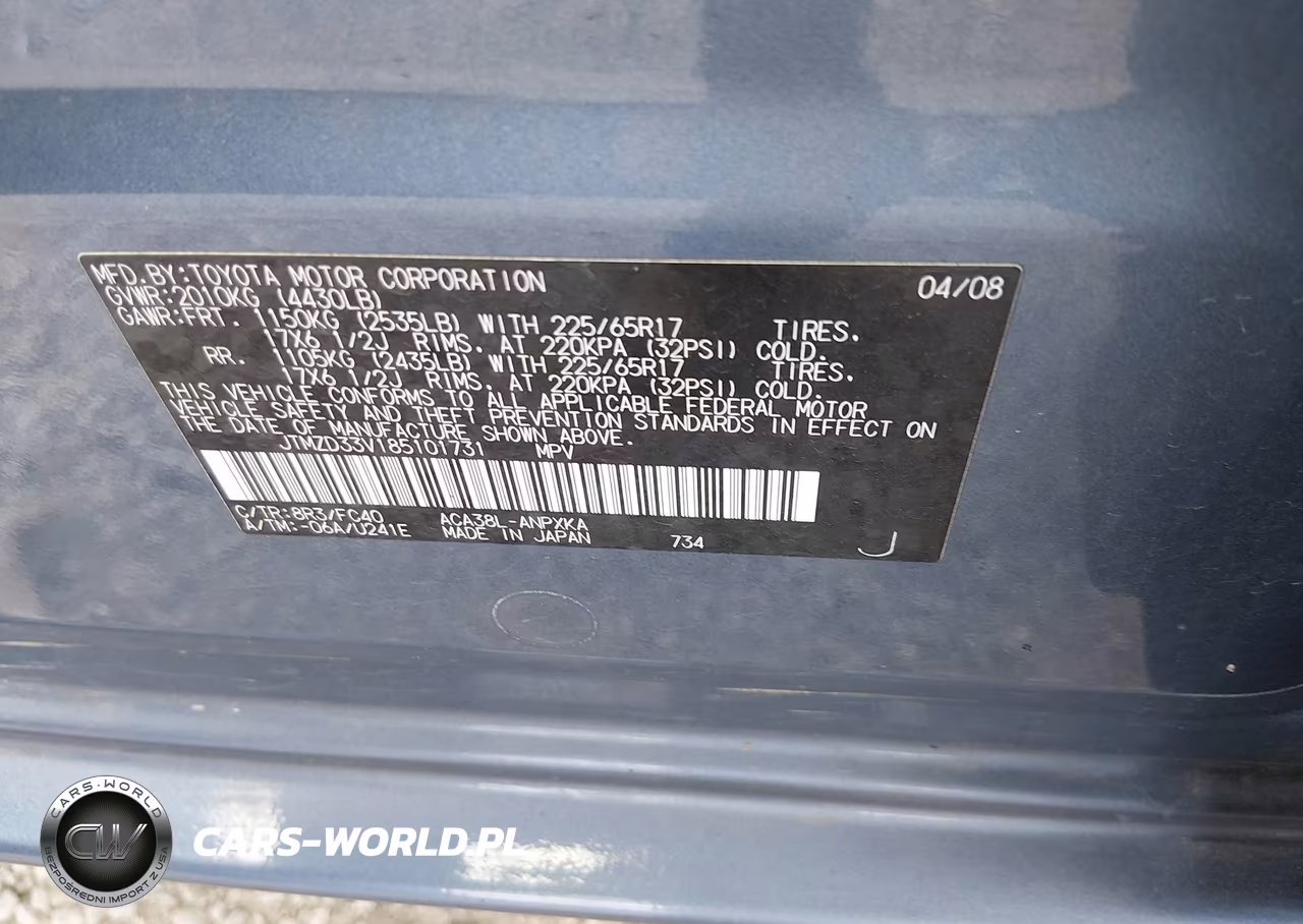 2008 Toyota Rav4 VIN:JTMZD33V185101731 - 9