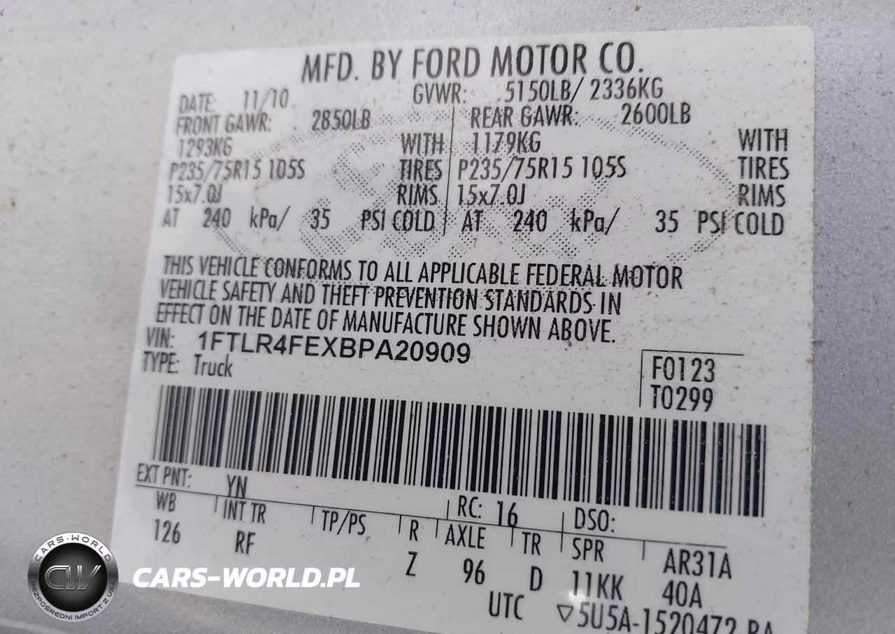 2011 Ford Ranger Xlt VIN:1FTLR4FEXBPA20909 - 9