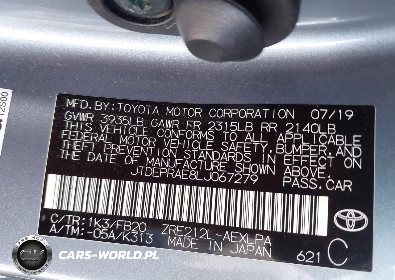 2020 Toyota Corolla Le VIN:JTDEPRAE8LJ067279 - 9