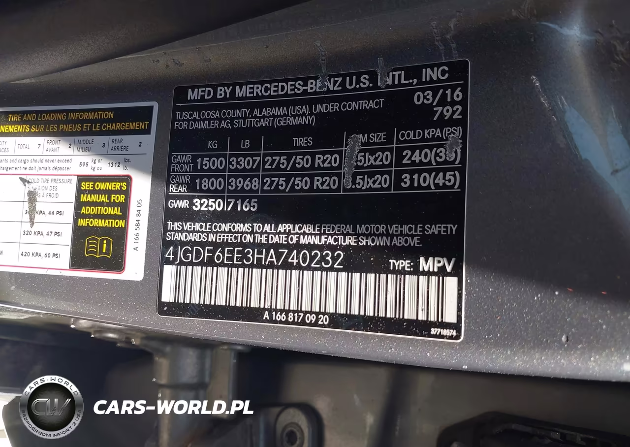 2017 Mercedes-Benz Gls 450 4Matic VIN:4JGDF6EE3HA740232 - 9