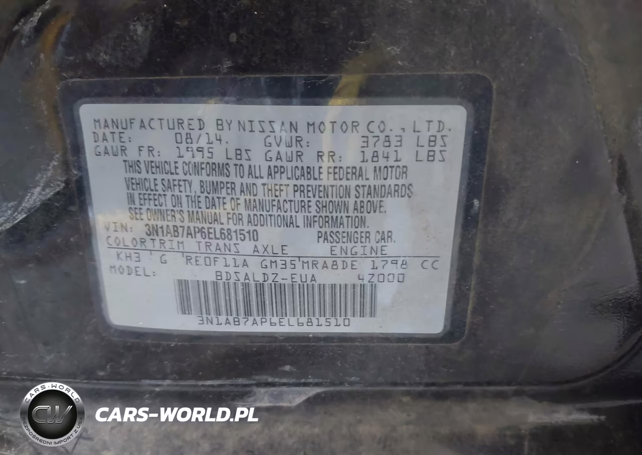 2014 Nissan Sentra Sv VIN:3N1AB7AP6EL681510 - 9