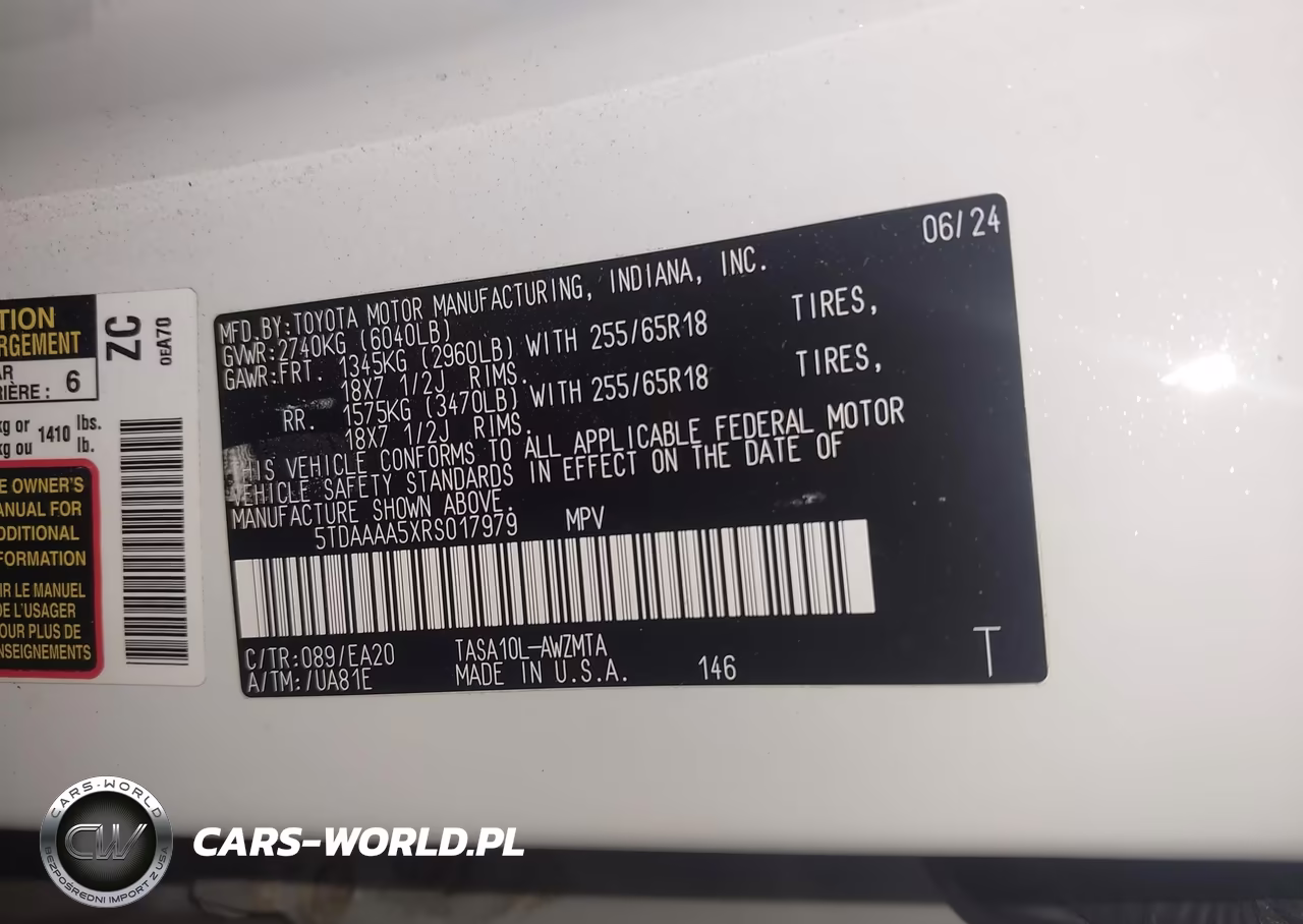 2024 Toyota Grand Highlander Xle VIN:5TDAAAA5XRS017979 - 9