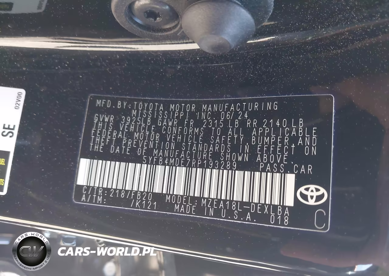 2024 Toyota Corolla Le VIN:5YFB4MDE7RP193289 - 9