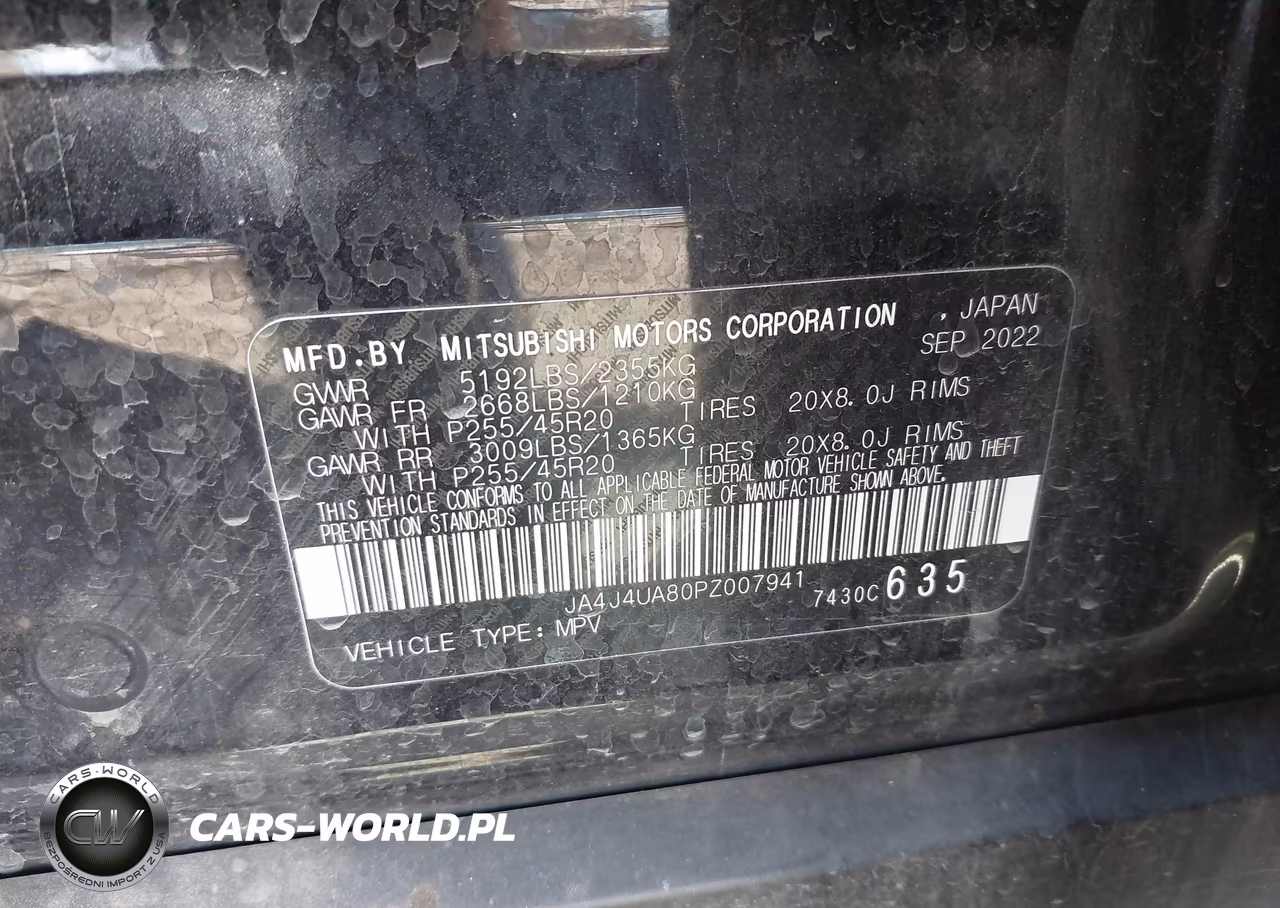 2023 Mitsubishi Outlander Ralliart S-Awc-Se 2.5 S-Awc-Se Black Edition S-Awc-Se Special Editiont S-Awc VIN:JA4J4UA80PZ007941 - 9