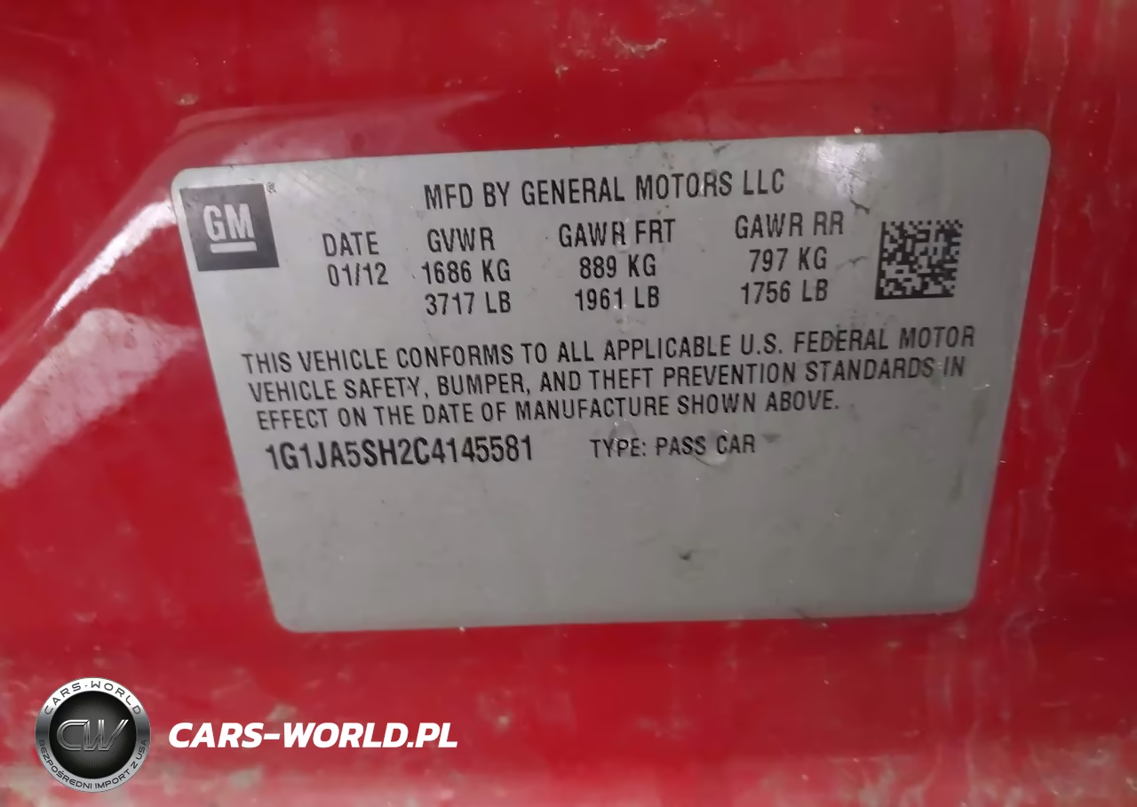 2012 Chevrolet Sonic 2Ls VIN:1G1JA5SH2C4145581 - 9