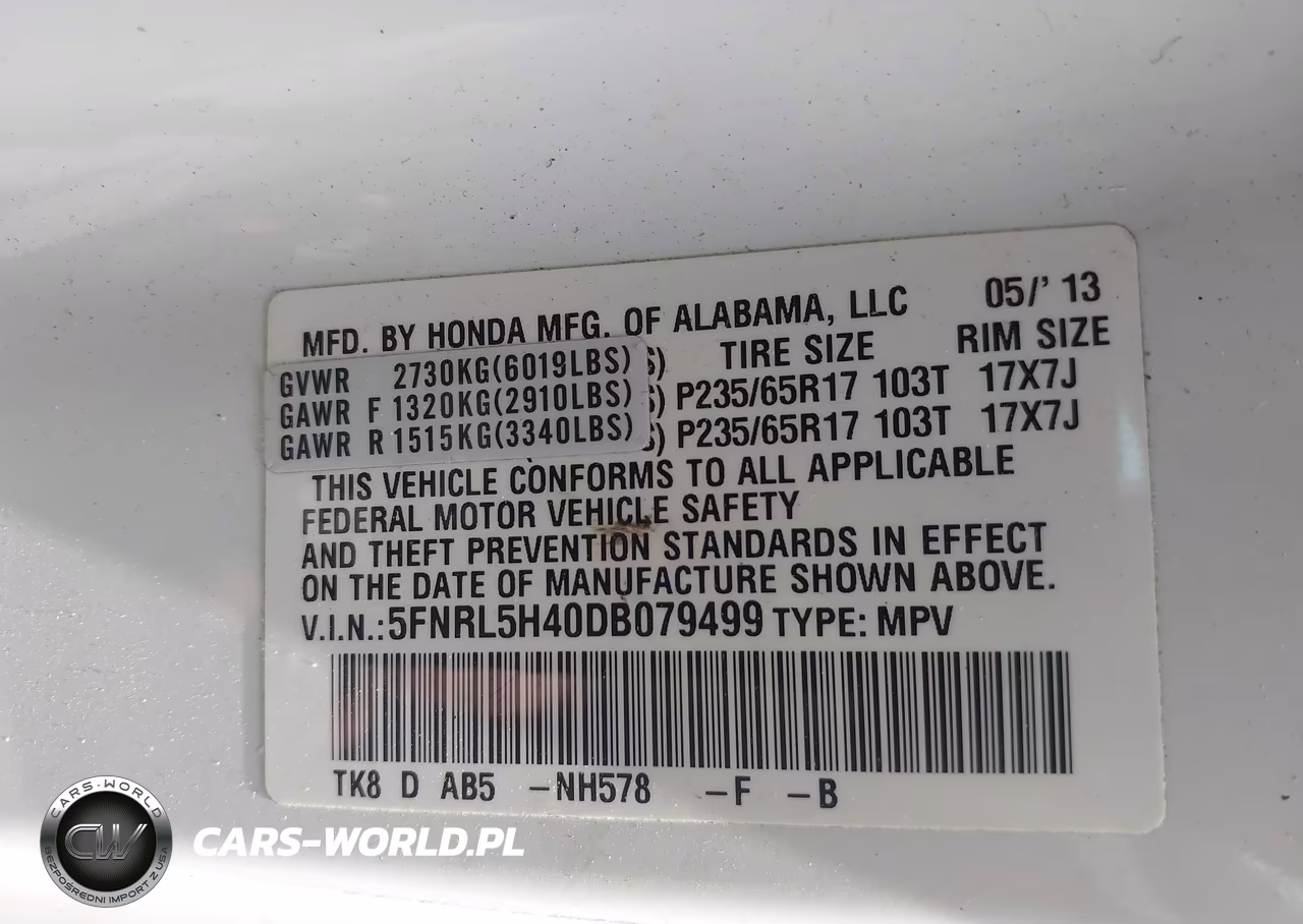 2013 Honda Odyssey Ex VIN:5FNRL5H40DB079499 - 9
