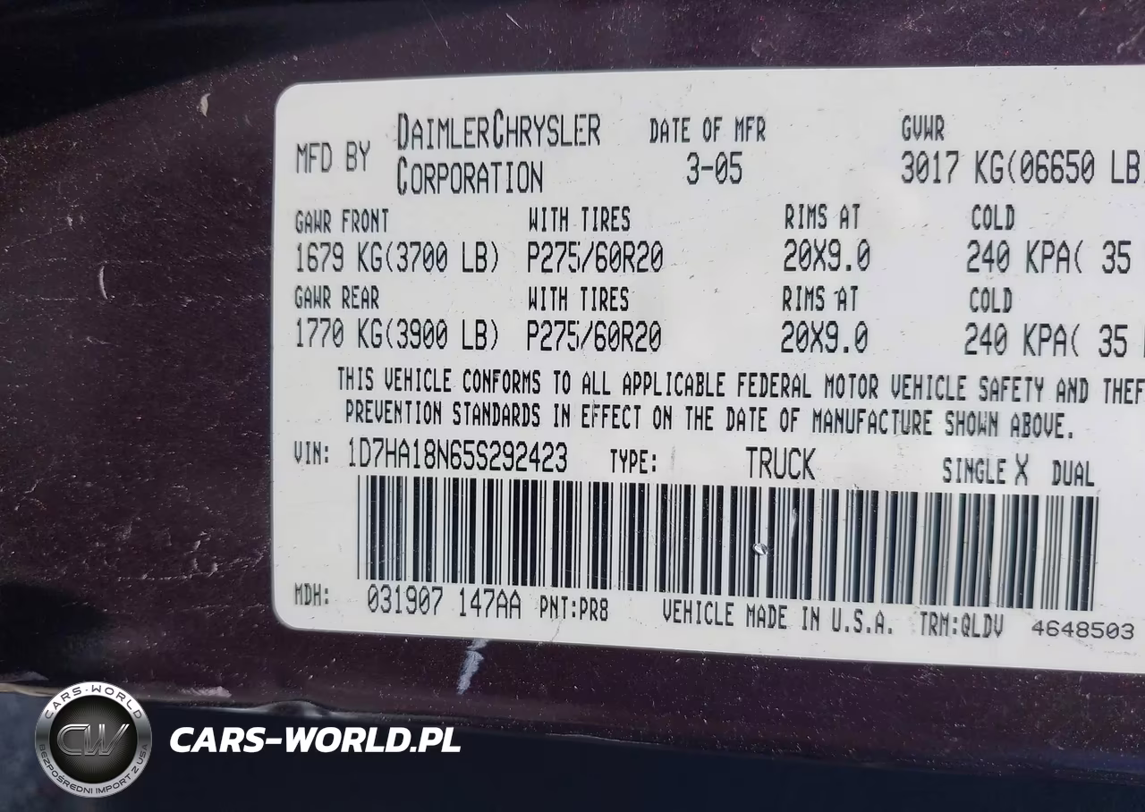 2005 Dodge Ram 1500 Slt-Laramie VIN:1D7HA18N65S292423 - 9