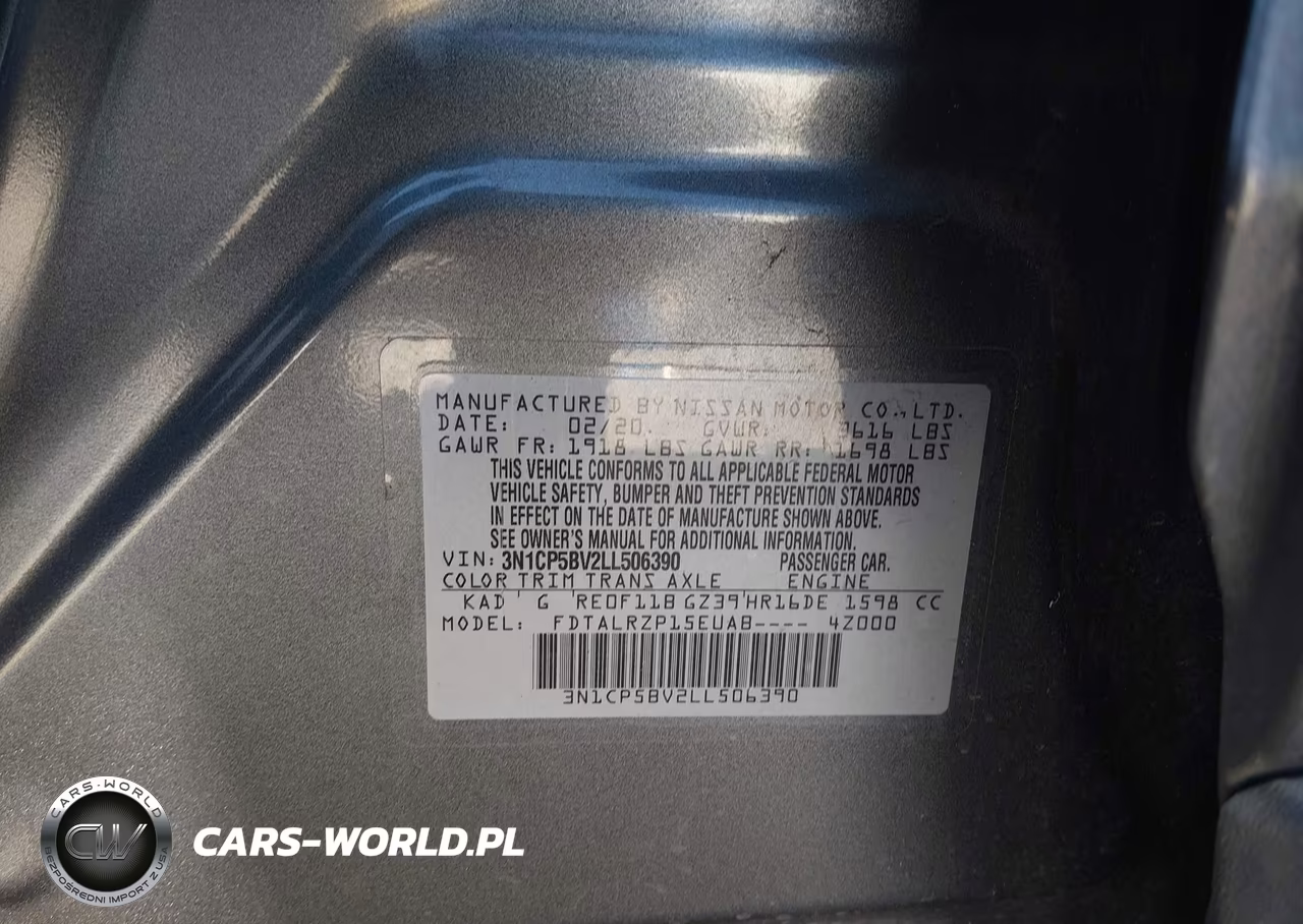 2020 Nissan Kicks S Xtronic Cvt VIN:3N1CP5BV2LL506390 - 9