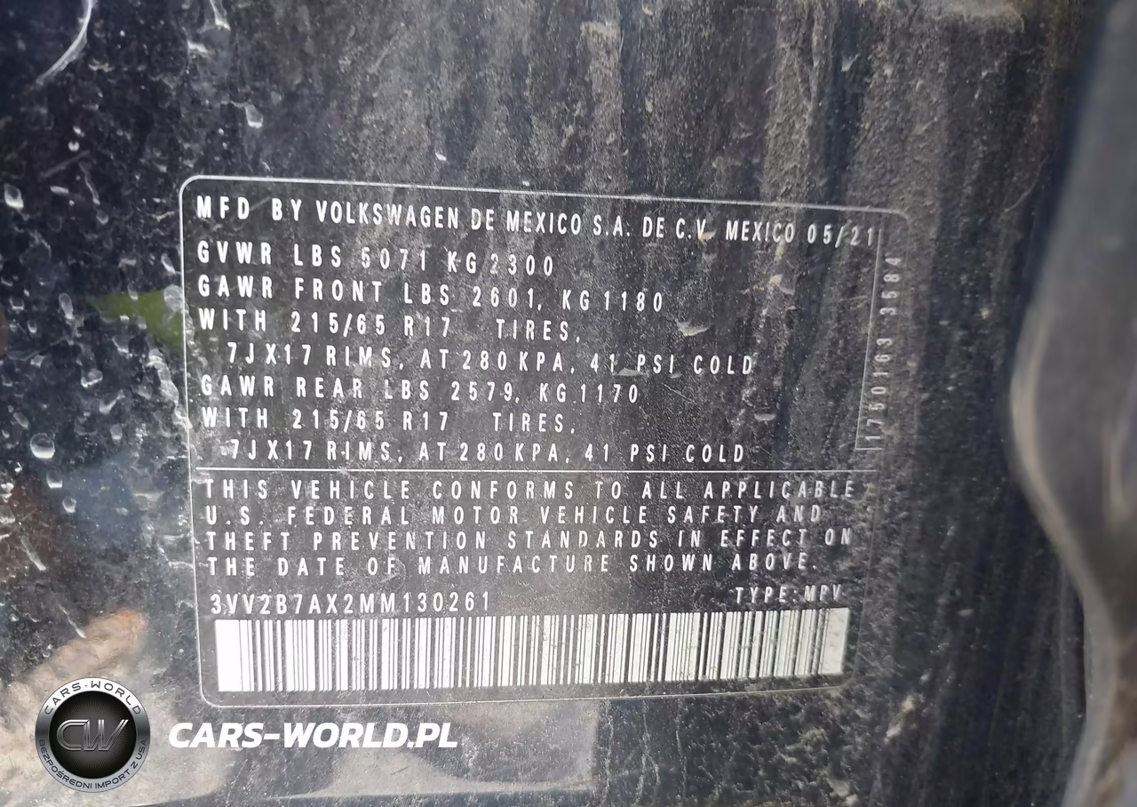 2021 Volkswagen Tiguan 2.0T Se-2.0T Se R-Line Black-2.0T Sel VIN:3VV2B7AX2MM130261 - 9