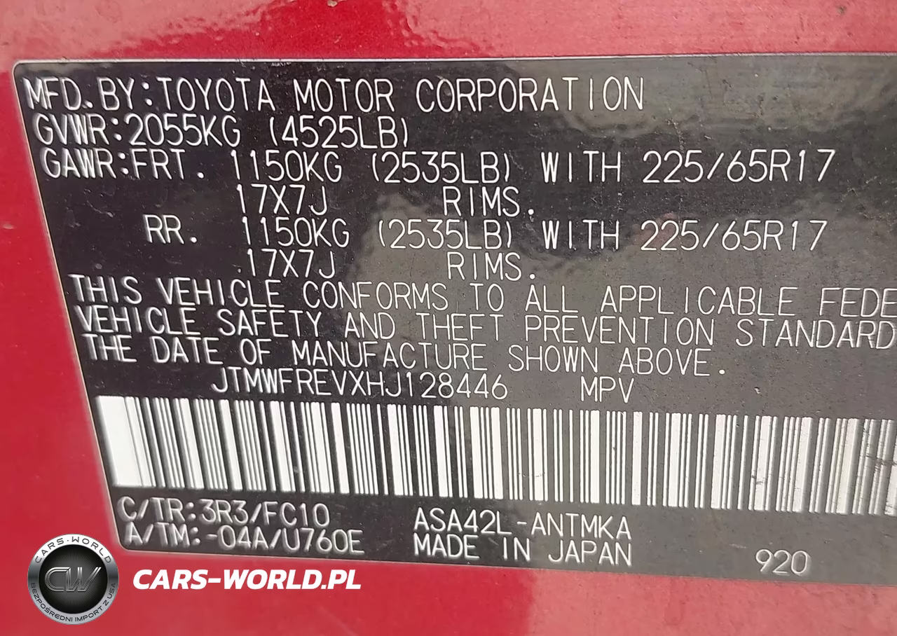 2017 Toyota Rav4 Xle VIN:JTMWFREVXHJ128446 - 9