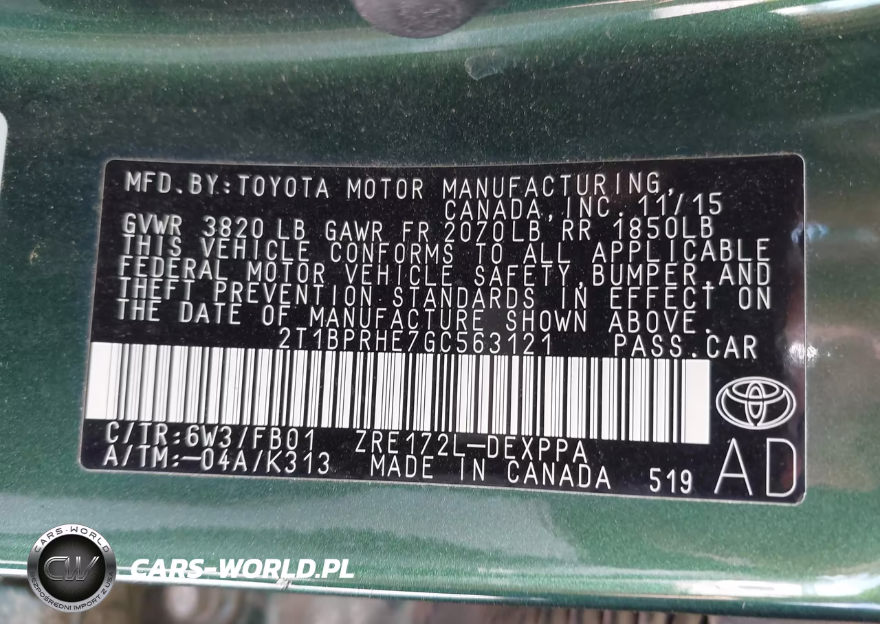 2016 Toyota Corolla Le Plus VIN:2T1BPRHE7GC563121 - 9