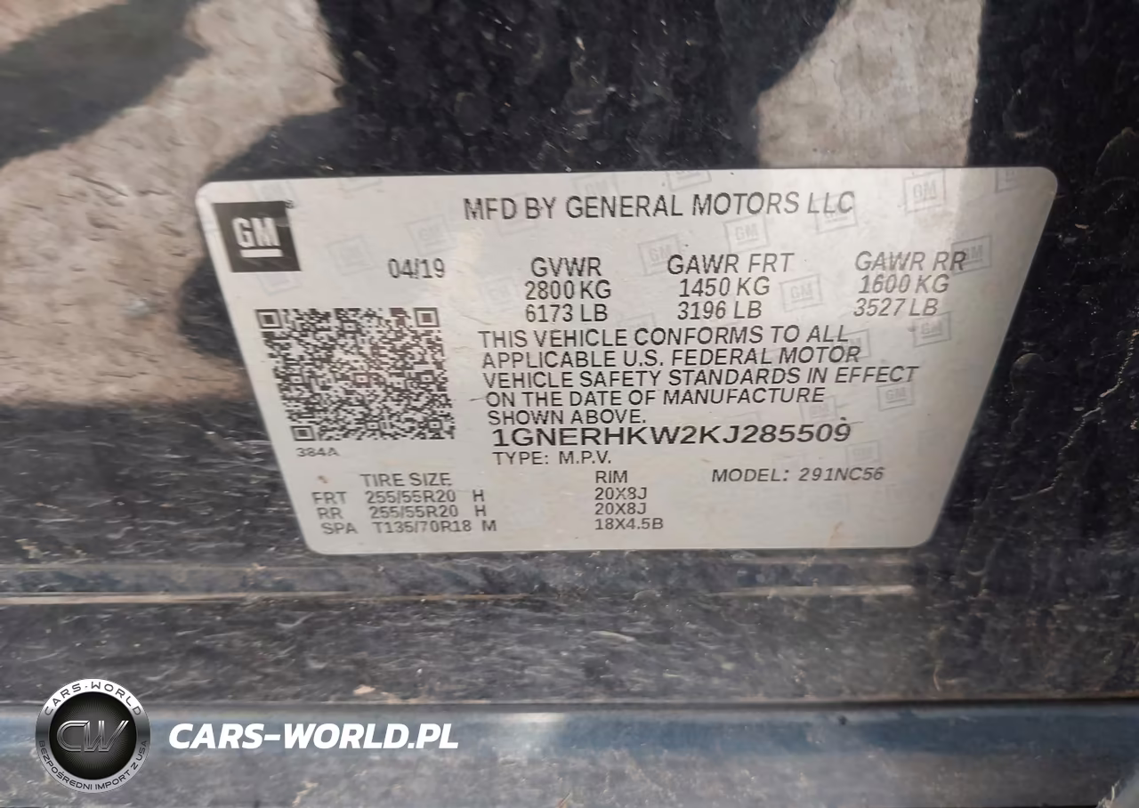 2019 Chevrolet Traverse 3Lt VIN:1GNERHKW2KJ285509 - 9