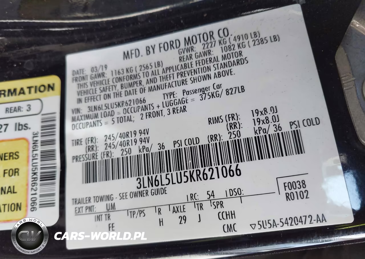 2019 Lincoln Mkz Hybrid Reserve I VIN:3LN6L5LU5KR621066 - 9