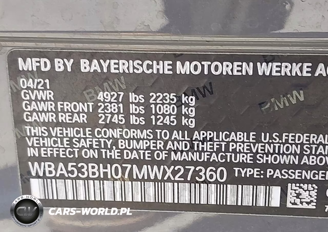 2021 BMW 530I VIN:WBA53BH07MWX27360 - 9