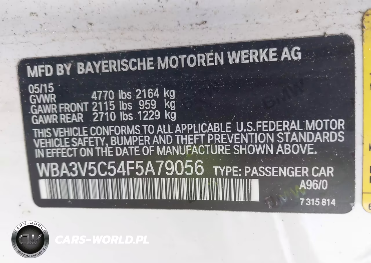2015 BMW 428I VIN:WBA3V5C54F5A79056 - 9
