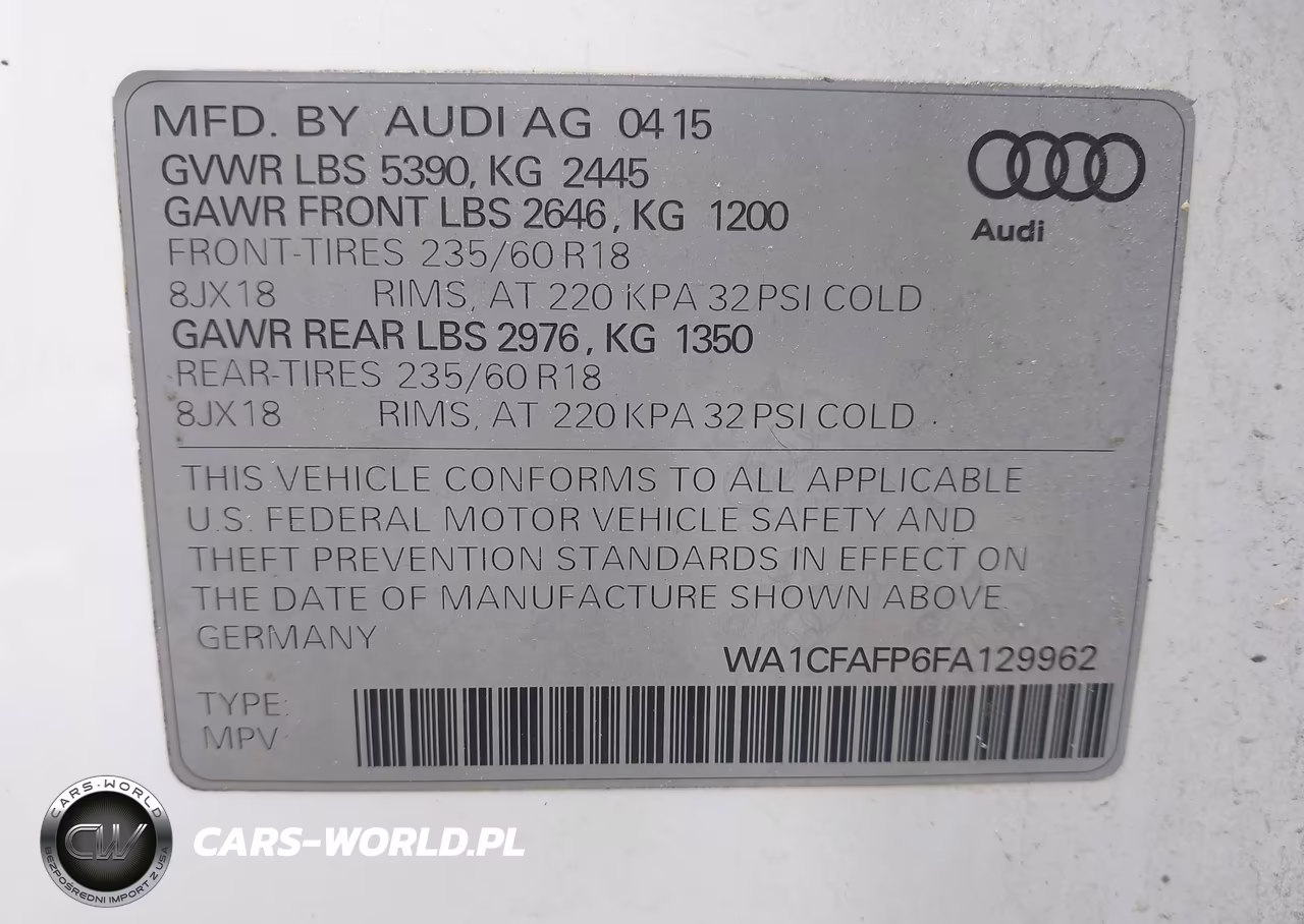 2015 Audi Q5 2.0T Premium VIN:WA1CFAFP6FA129962 - 9