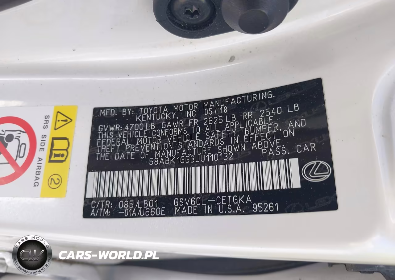 2018 Lexus Es 350 VIN:58ABK1GG3JU110132 - 9