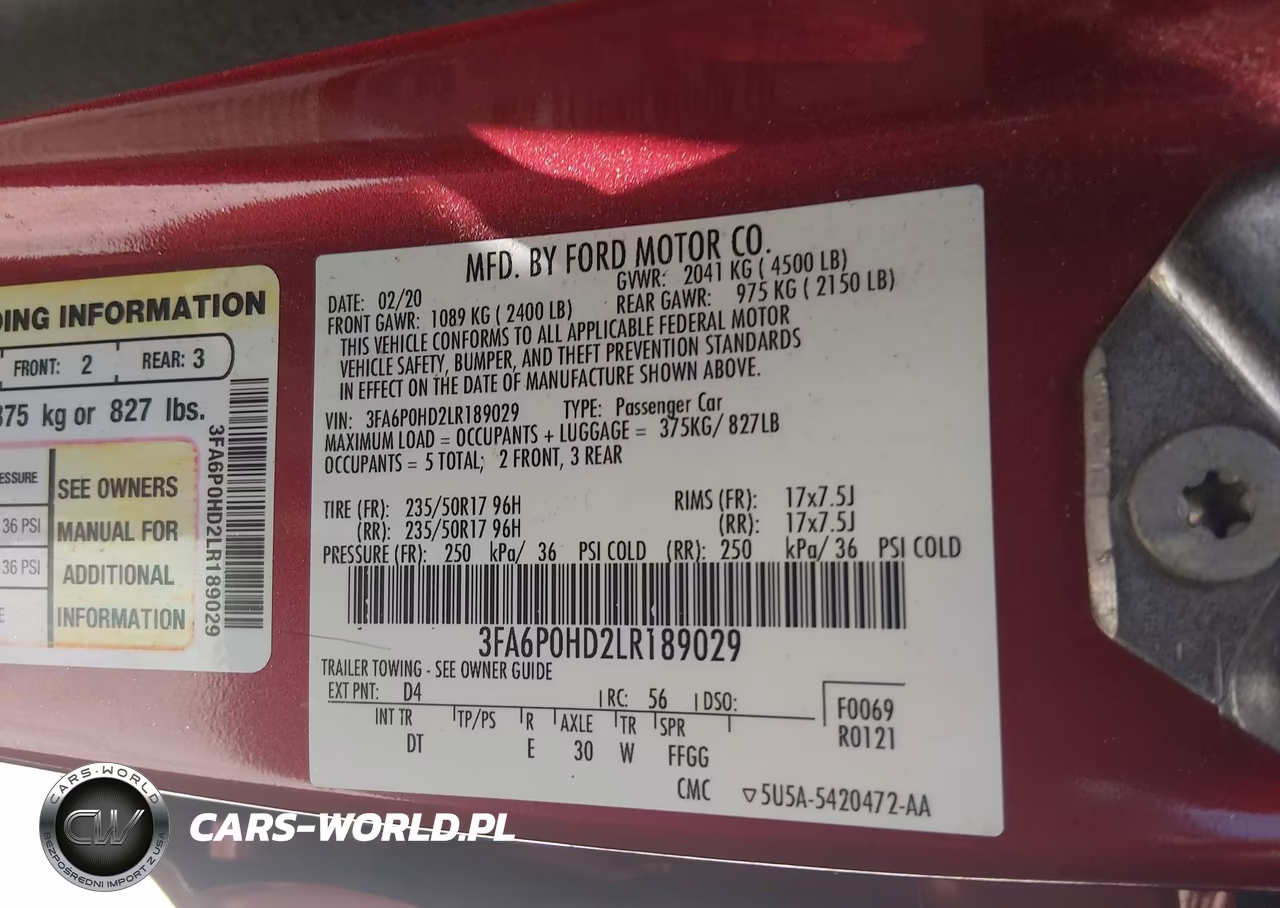 2020 Ford Fusion Se VIN:3FA6P0HD2LR189029 - 9