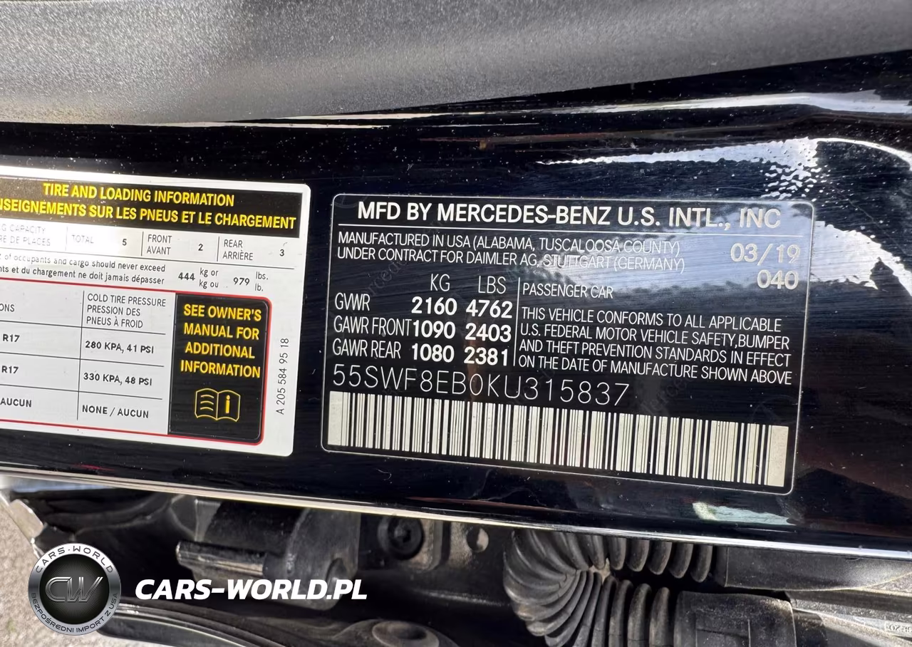2019 Mercedes-Benz C 300 4Matic VIN:55SWF8EB0KU315837 - 9