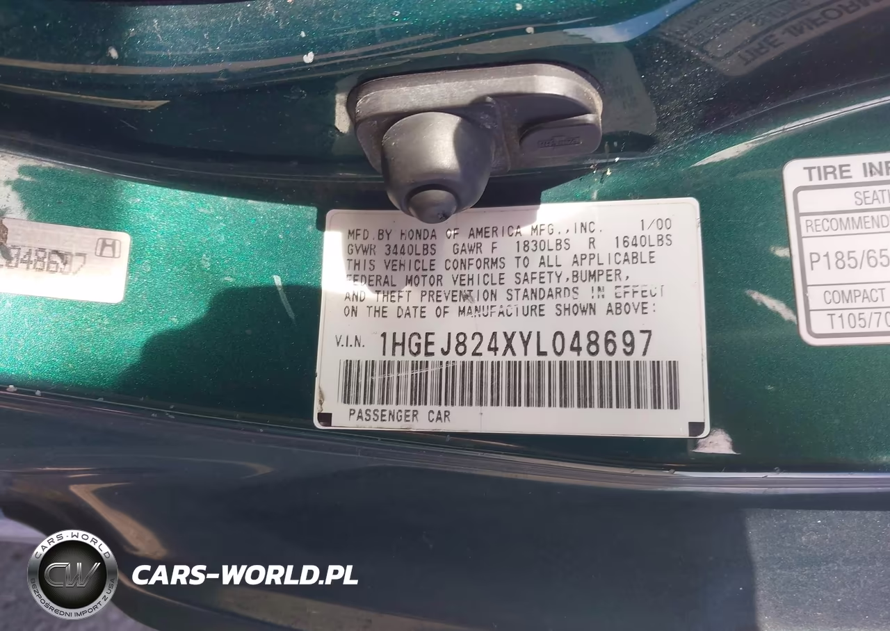 2000 Honda Civic Ex VIN:1HGEJ824XYL048697 - 9