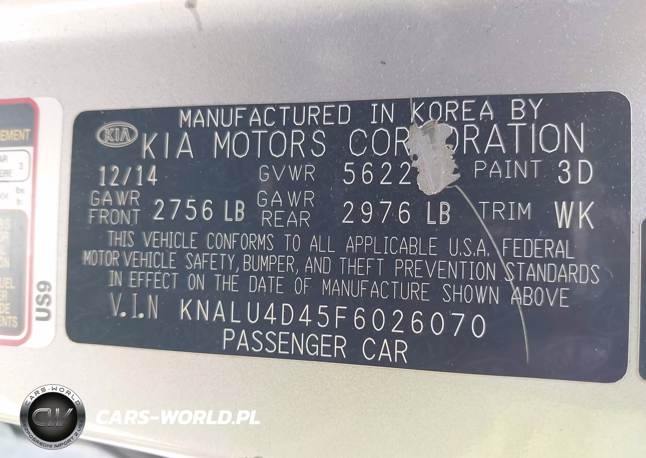 2015 Kia K900 Premium VIN:KNALU4D45F6026070 - 9