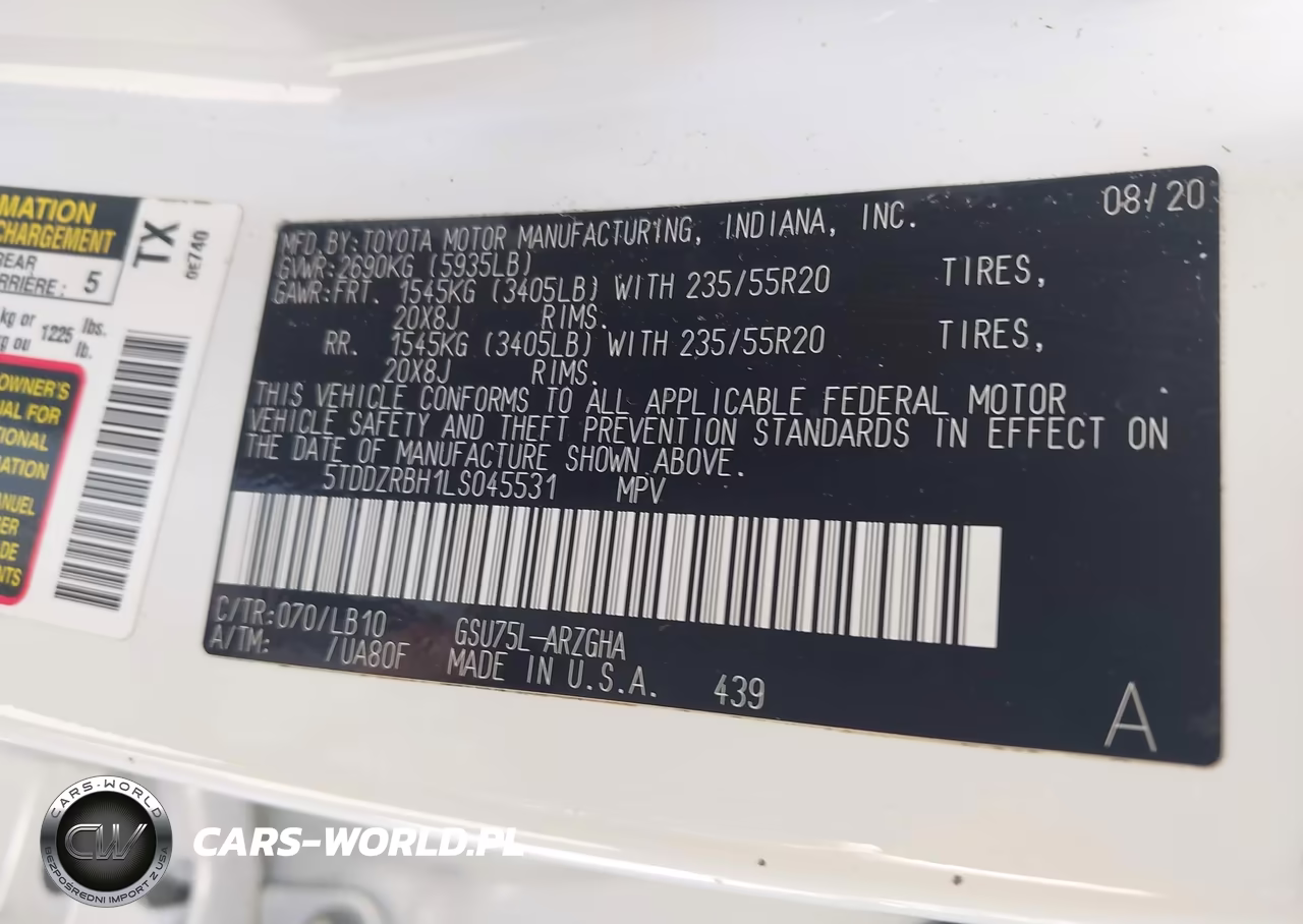 2020 Toyota Highlander Limited VIN:5TDDZRBH1LS045531 - 9