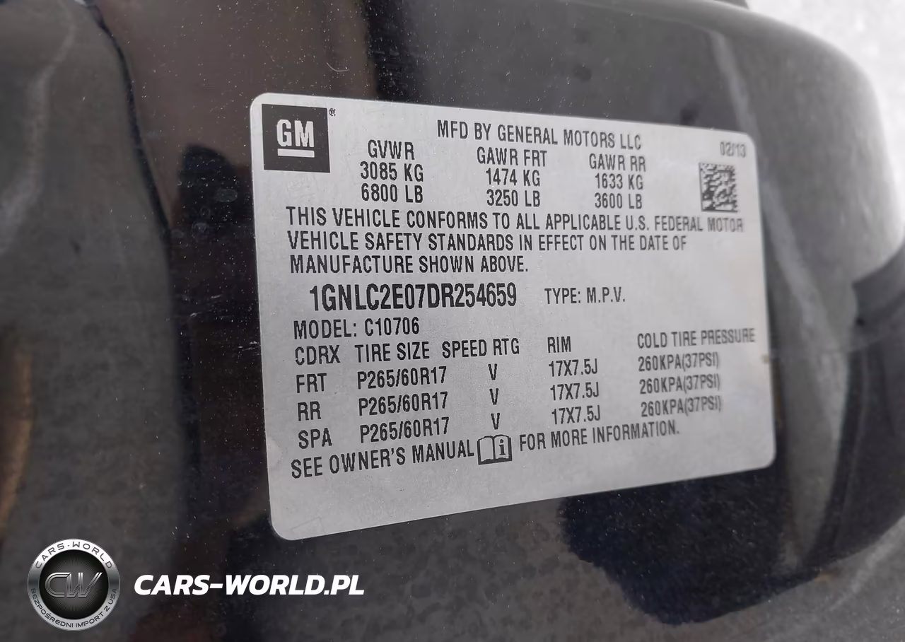 2013 Chevrolet Tahoe Commercial Fleet VIN:1GNLC2E07DR254659 - 9