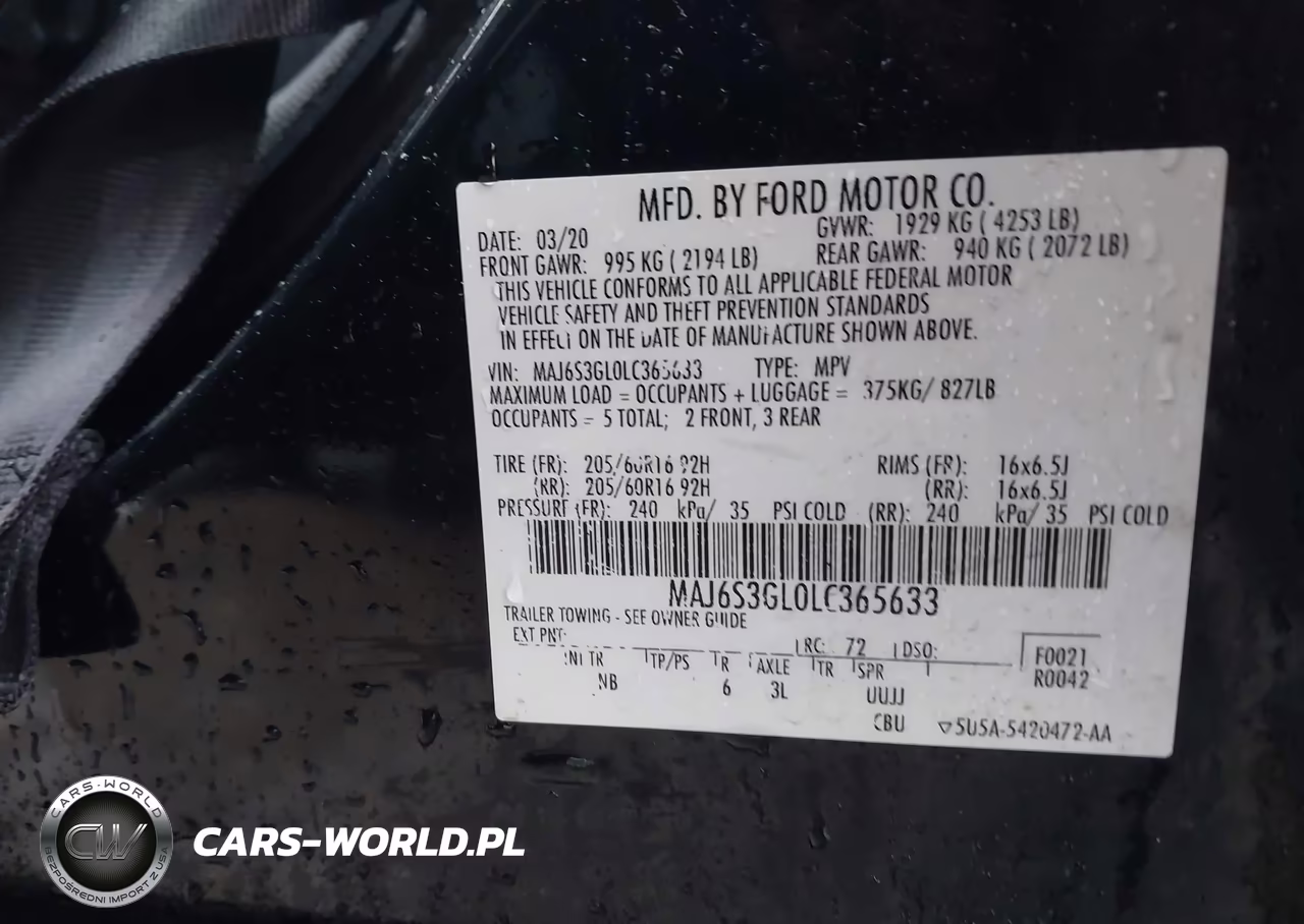 2020 Ford Ecosport Se VIN:MAJ6S3GL0LC365633 - 9