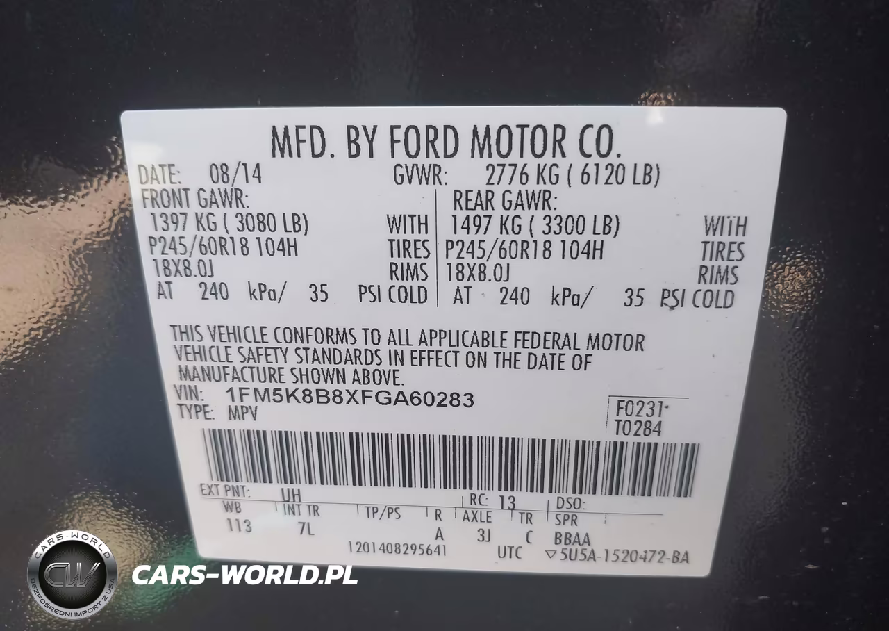 2015 Ford Explorer VIN:1FM5K8B8XFGA60283 - 9