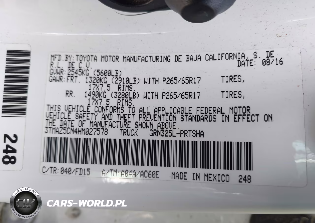 2017 Toyota Tacoma Trd Sport VIN:3TMAZ5CN4HM027578 - 9