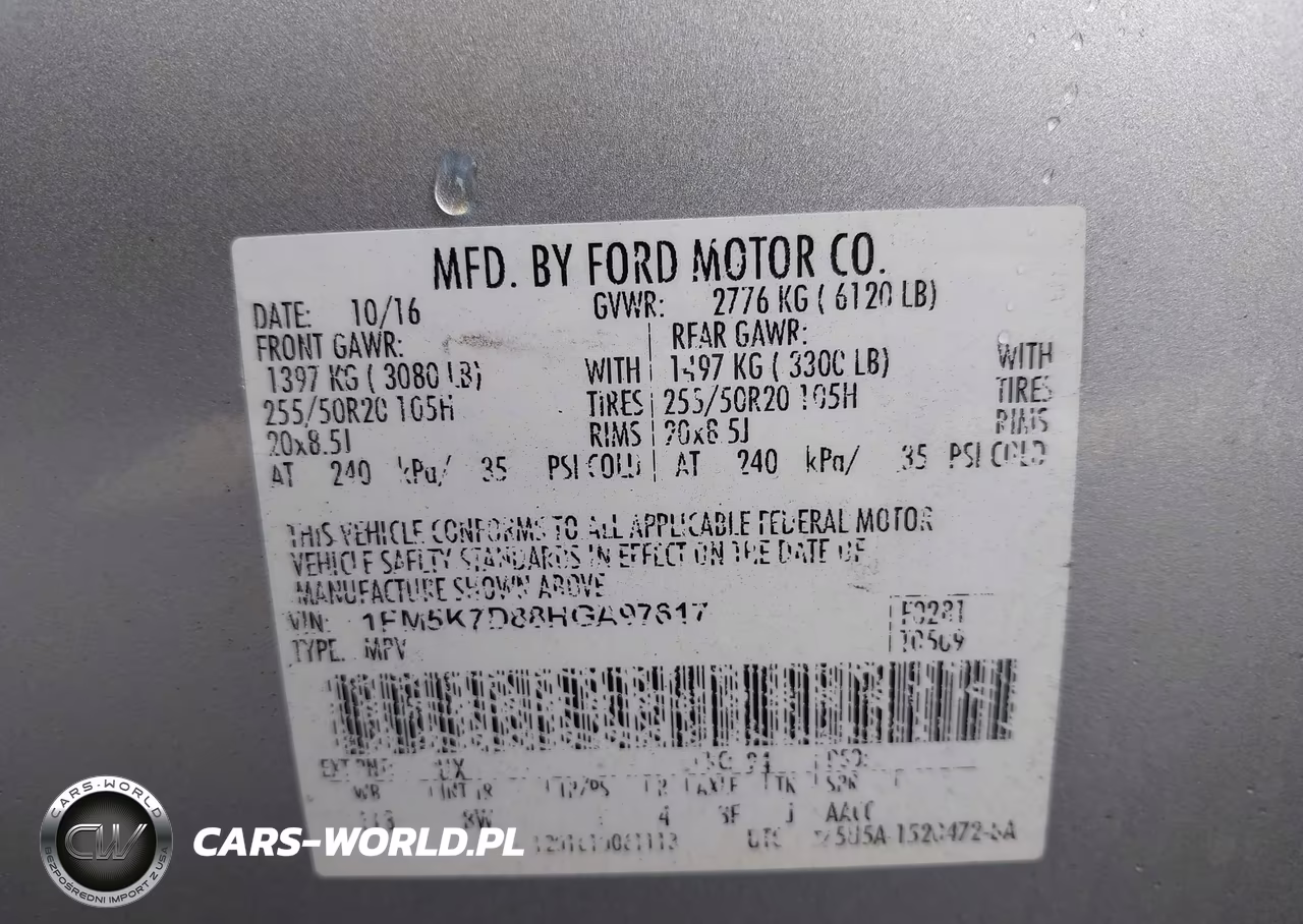 2017 Ford Explorer Xlt VIN:1FM5K7D88HGA97617 - 9