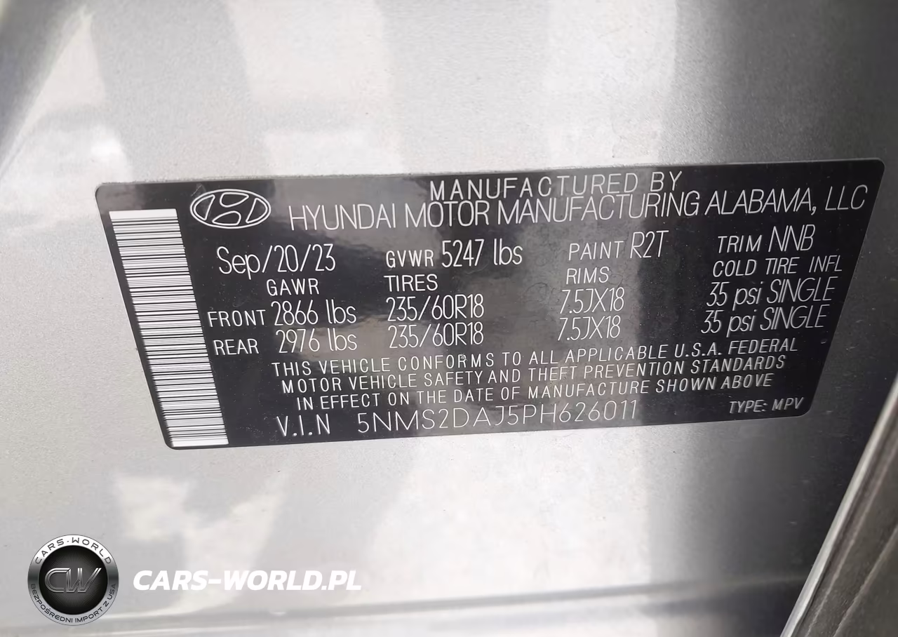 2023 Hyundai Santa Fe Sel VIN:5NMS2DAJ5PH626011 - 9