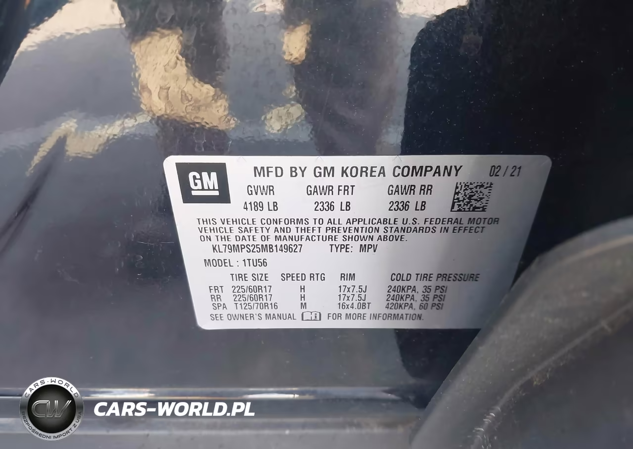2021 Chevrolet Trailblazer Fwd Lt VIN:KL79MPS25MB149627 - 9
