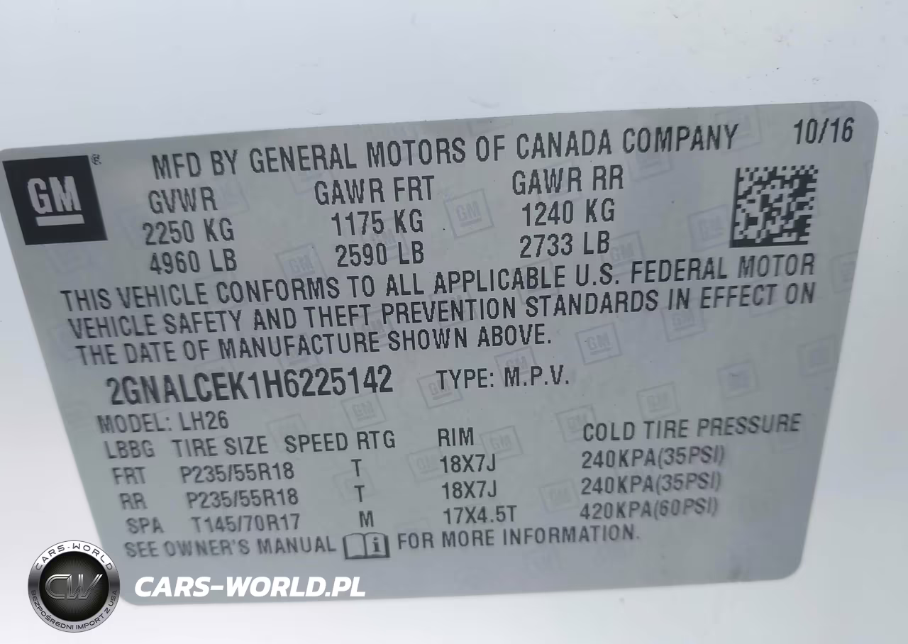 2017 Chevrolet Equinox Lt VIN:2GNALCEK1H6225142 - 9