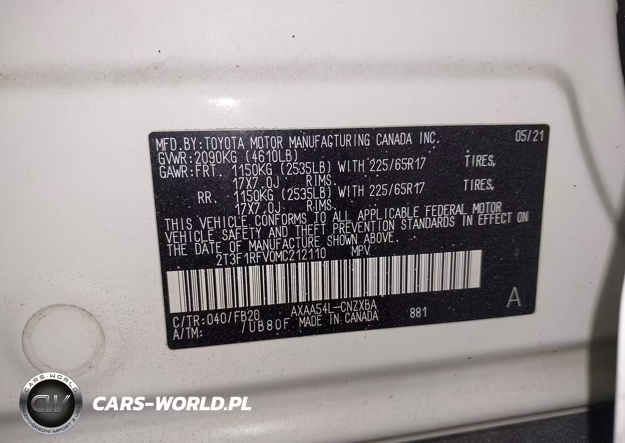 2021 Toyota Rav4 Le VIN:2T3F1RFV0MC212110 - 9