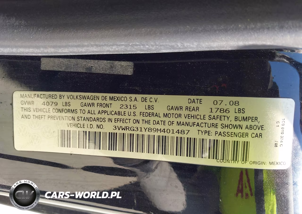 2009 Volkswagen New Beetle 2.5L VIN:3VWRG31Y89M401487 - 9