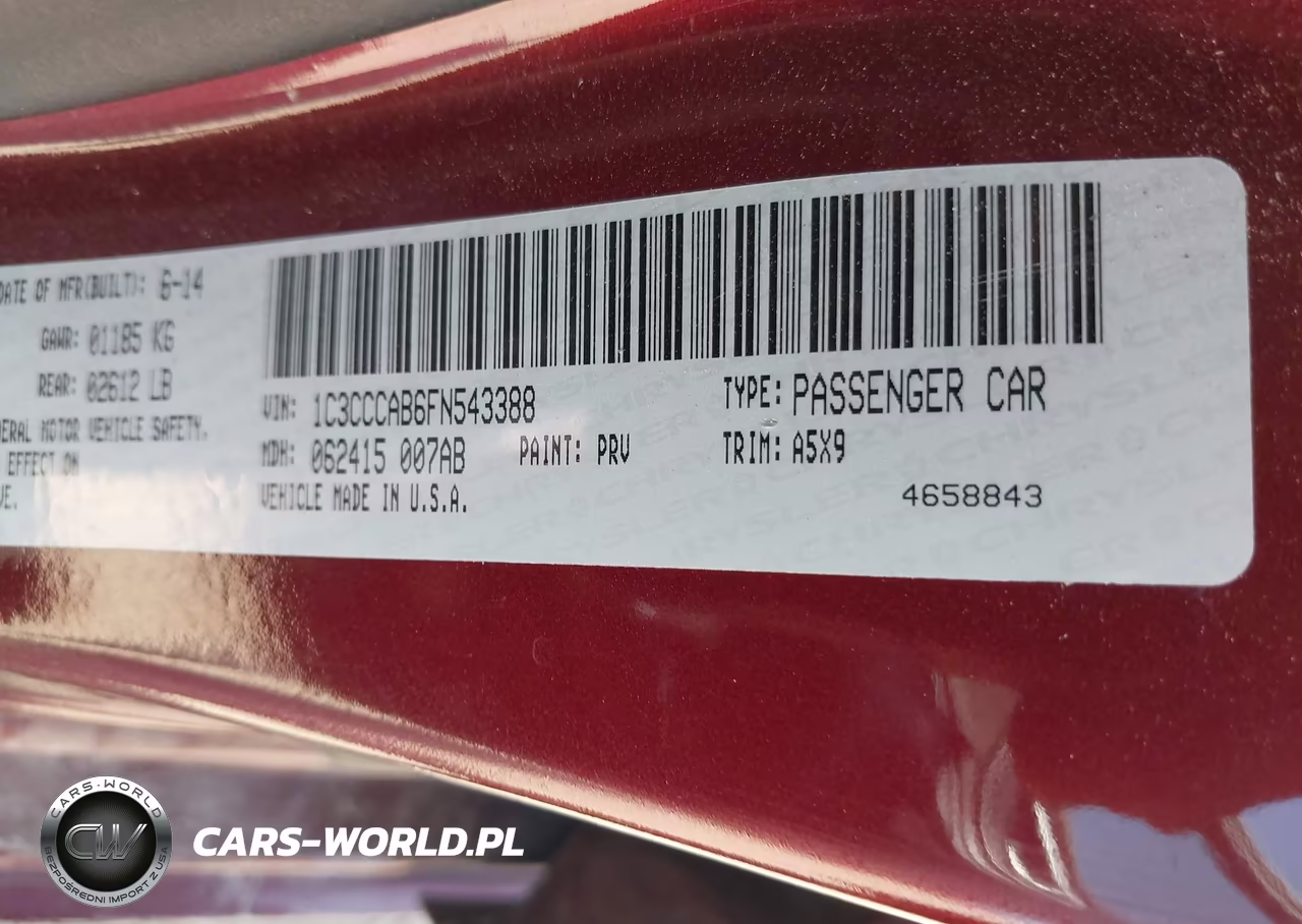 2015 Chrysler 200 Limited VIN:1C3CCCAB6FN543388 - 9