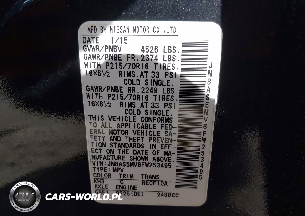 2015 Nissan Rogue Select S VIN:JN8AS5MV6FW253495 - 9