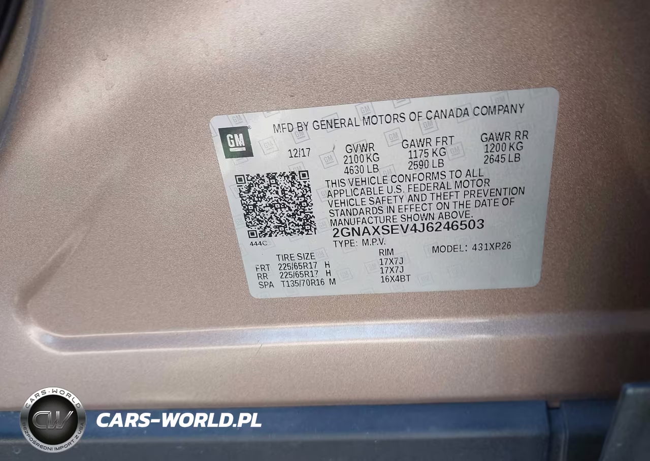 2018 Chevrolet Equinox Lt VIN:2GNAXSEV4J6246503 - 9