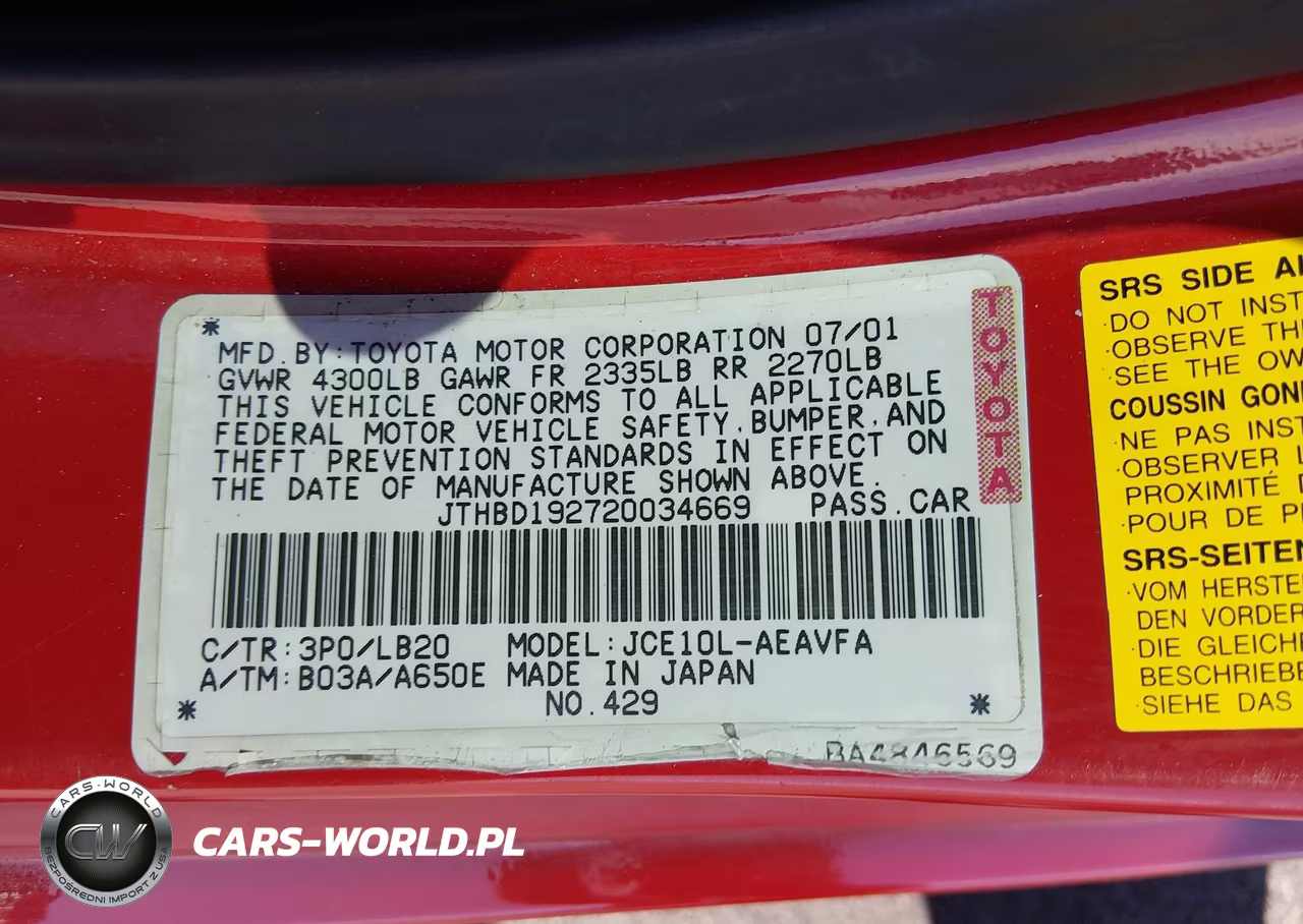 2002 Lexus Is 300 VIN:JTHBD192720034669 - 9