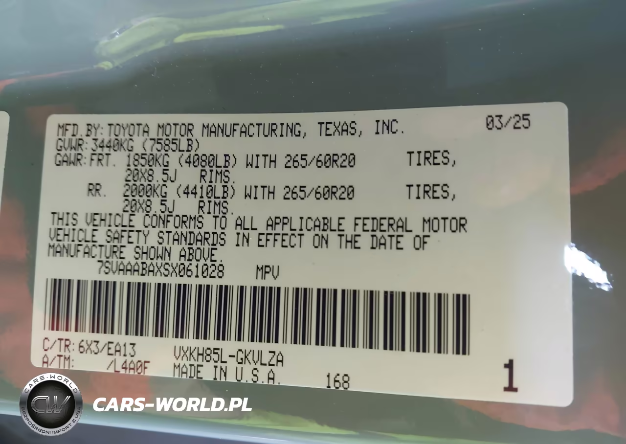2025 Toyota Sequoia Limited VIN:7SVAAABAXSX061028 - 9