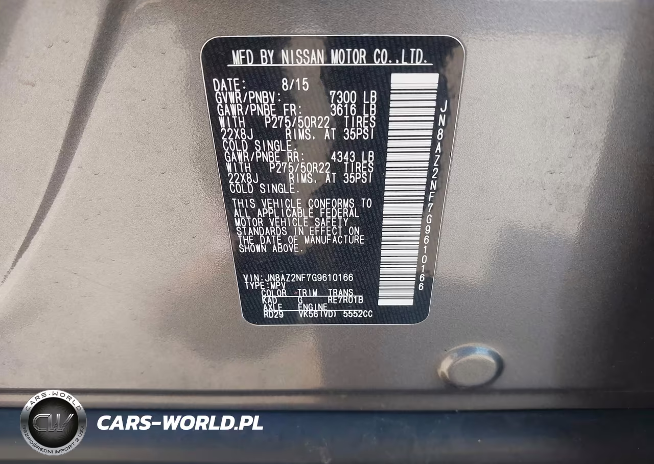 2016 Infiniti Qx80 VIN:JN8AZ2NF7G9610166 - 9
