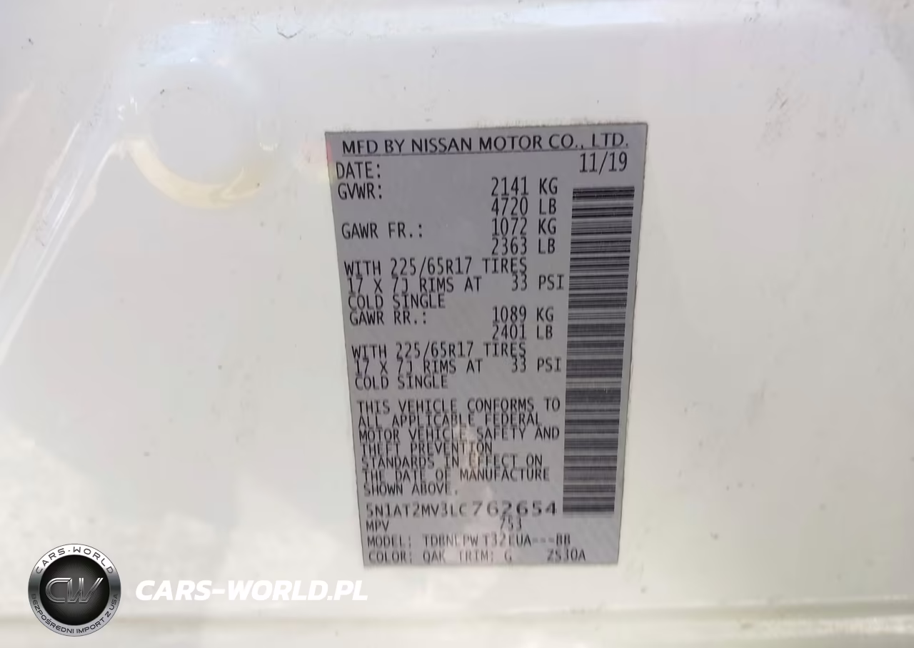 2020 Nissan Rogue S Intelligent Awd VIN:5N1AT2MV3LC762654 - 9