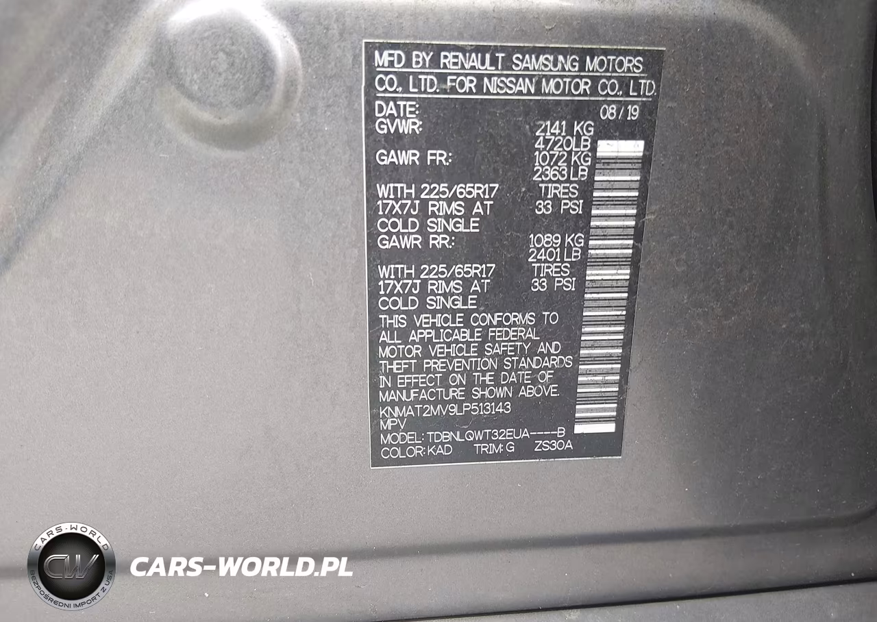 2020 Nissan Rogue Sv Intelligent Awd VIN:KNMAT2MV9LP513143 - 9