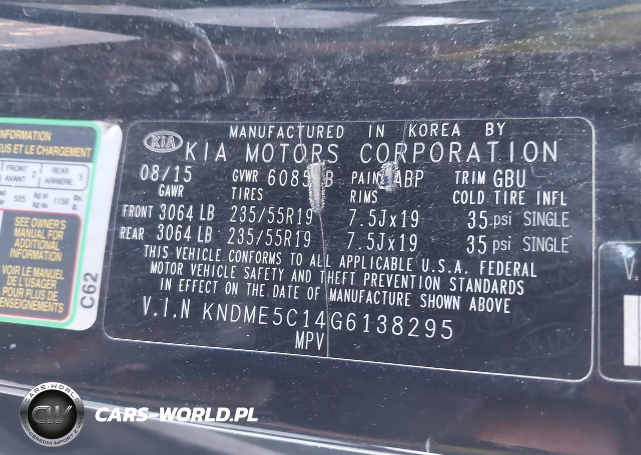 2016 Kia Sedona Sx Luxury VIN:KNDME5C14G6138295 - 9