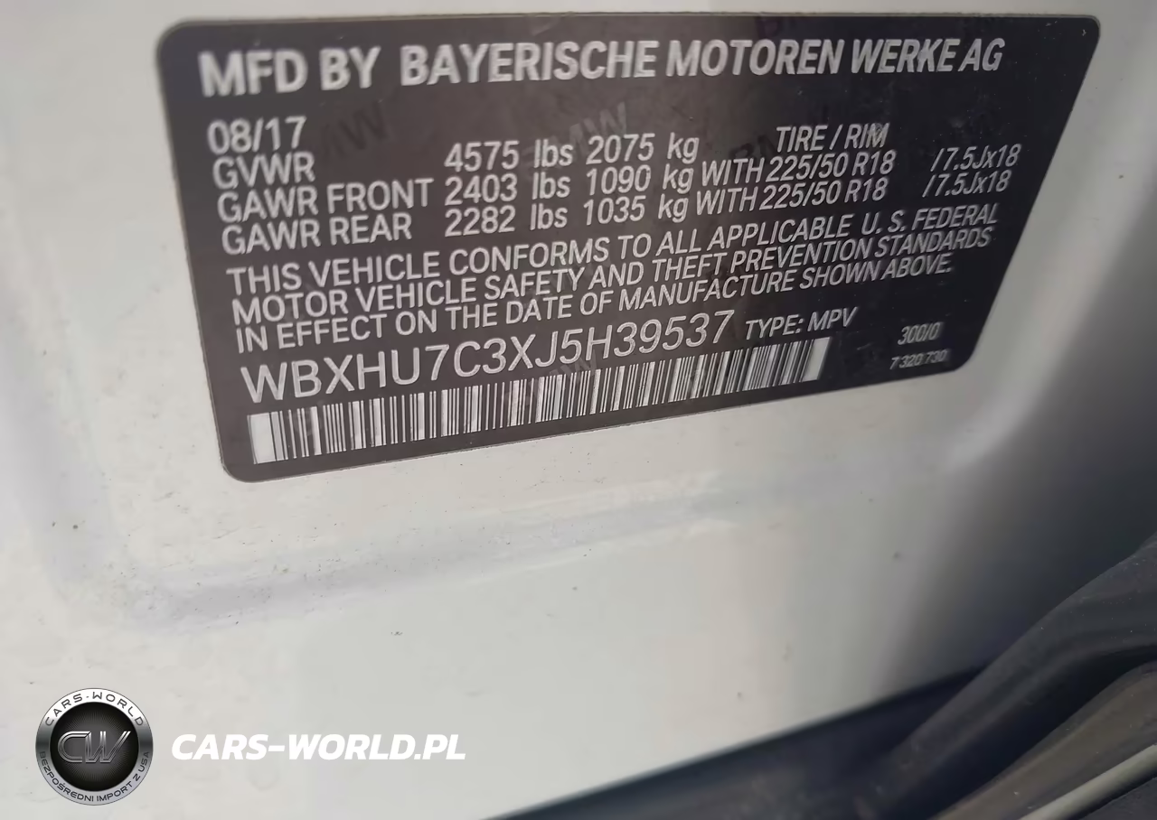 2018 BMW X1 Sdrive28I VIN:WBXHU7C3XJ5H39537 - 9