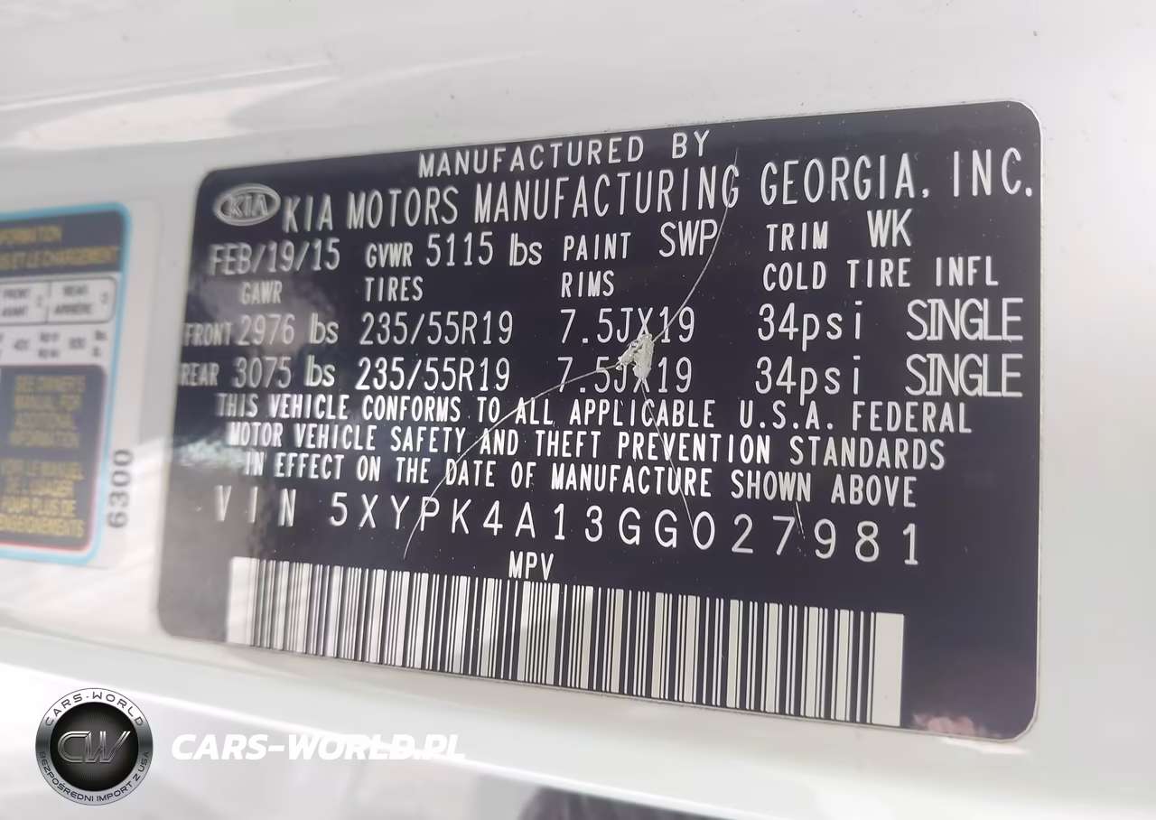 2016 Kia Sorento 2.0T Sxl VIN:5XYPK4A13GG027981 - 9