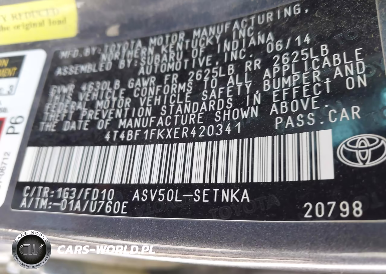 2014 Toyota Camry Le VIN:4T4BF1FKXER420341 - 9