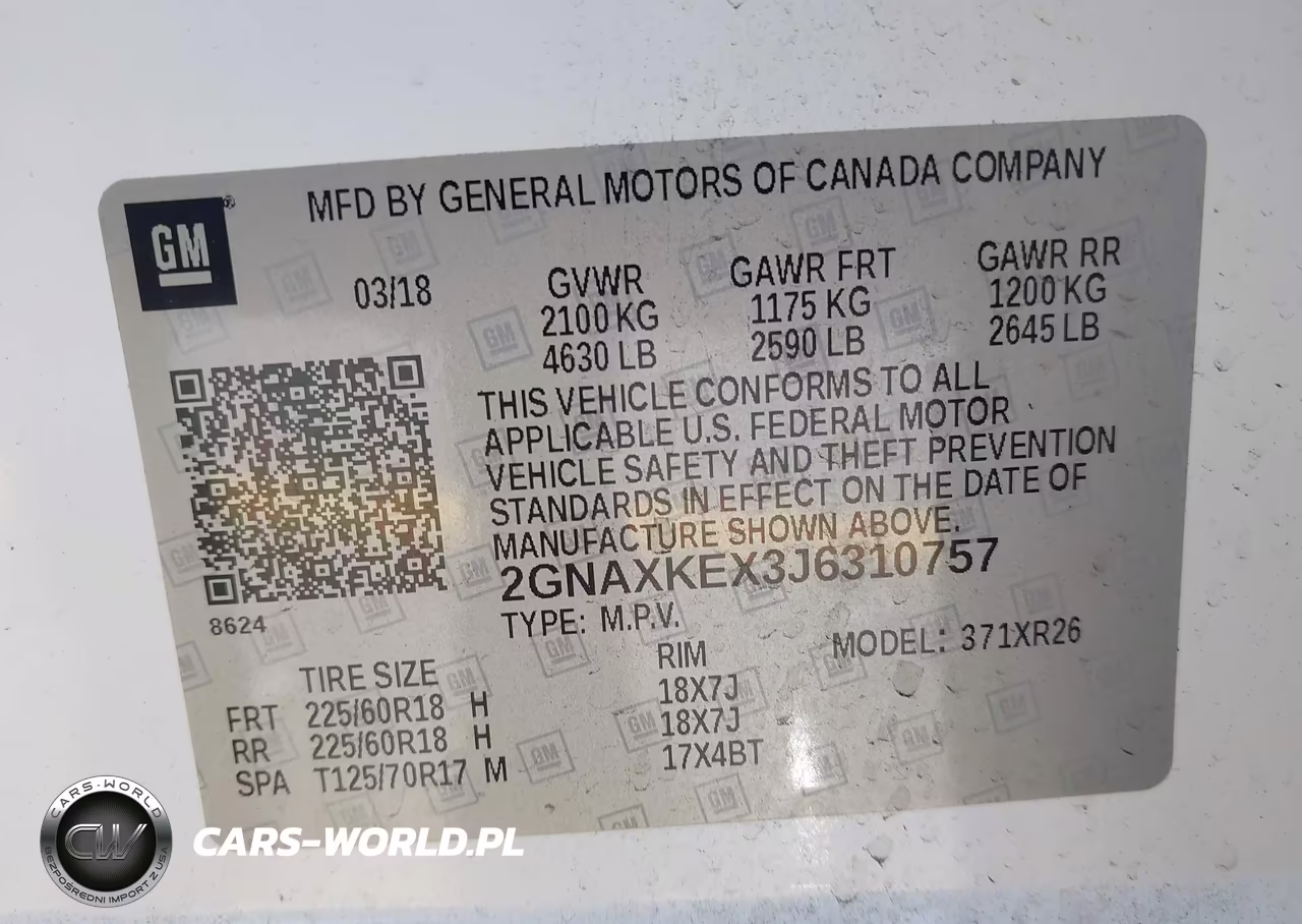 2018 Chevrolet Equinox Lt VIN:2GNAXKEX3J6310757 - 9